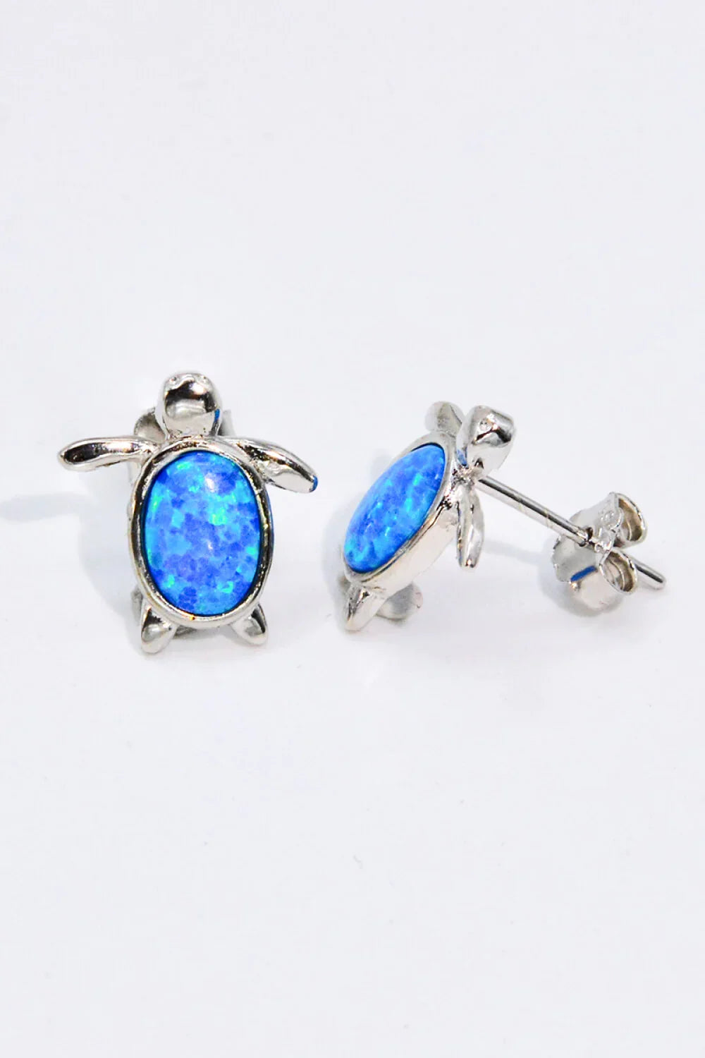 Opal Turtle Stud Earrings - VAleG
