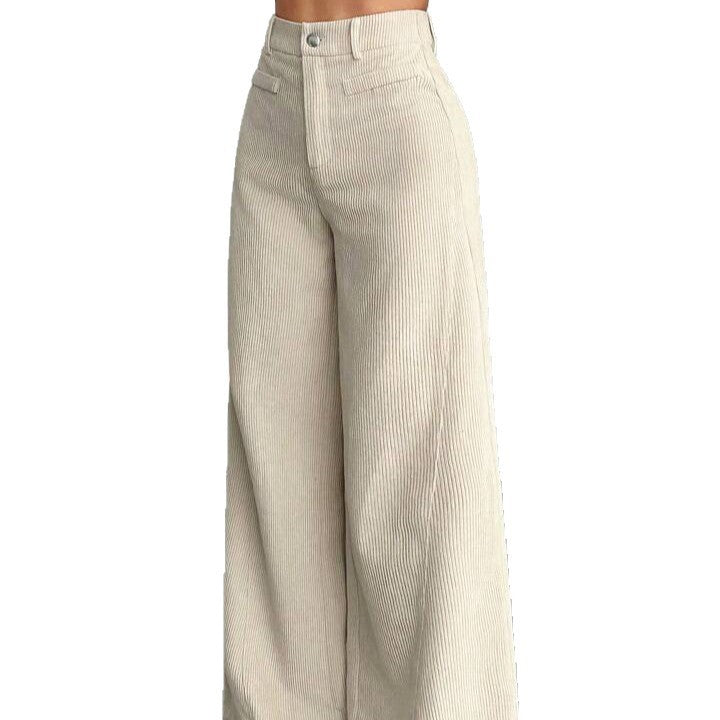 Pantaloni a vita alta sciolto cadente