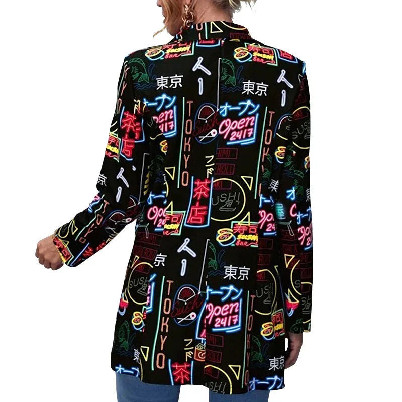Printed Casual Printed Small Suit Jacket Women's Fashion Clothing - VAleG