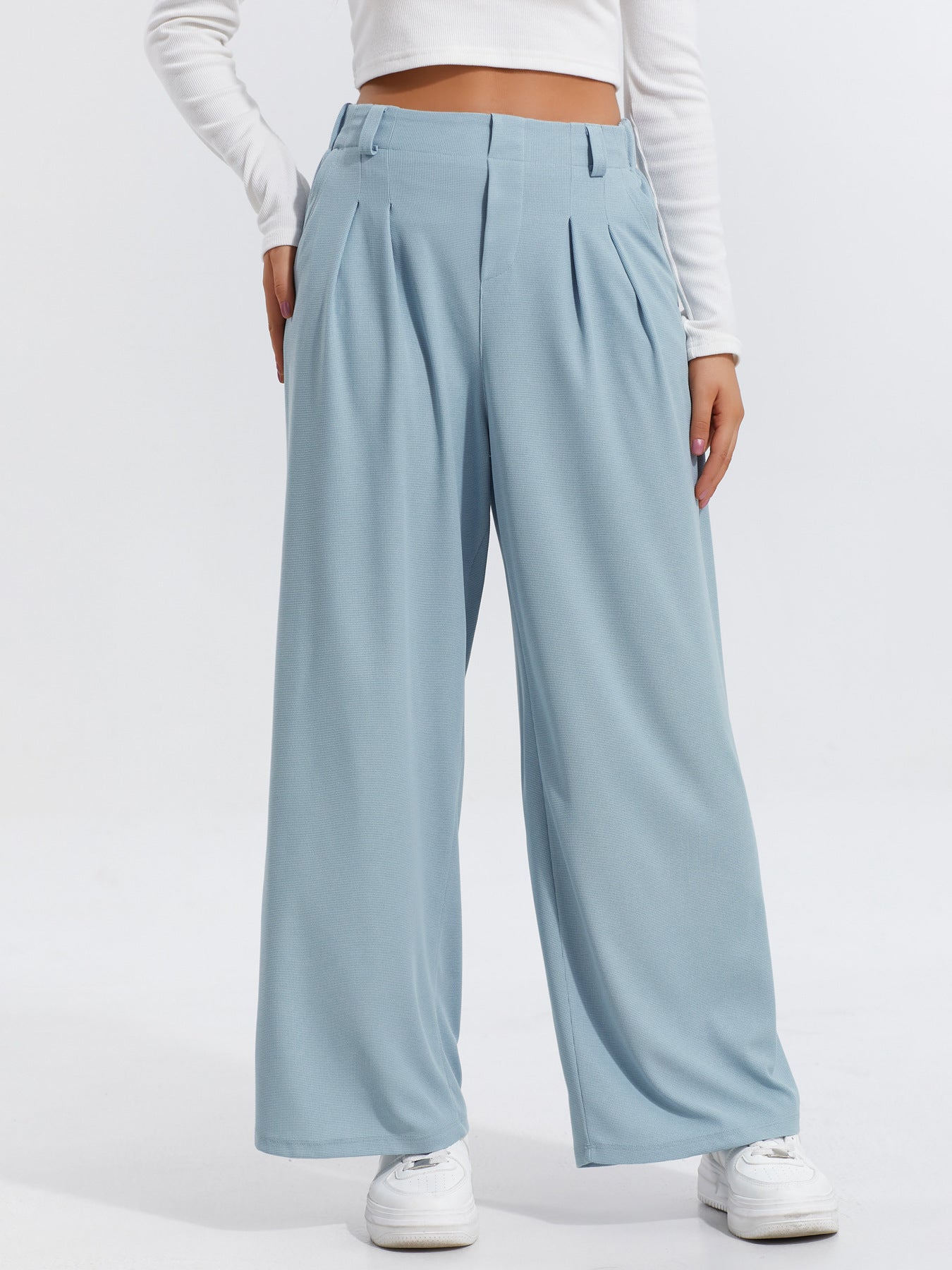 Pantaloni Larghi -  Eleganti Casual A Gamba Larga Da Donna
