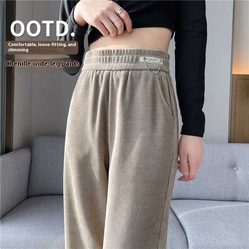 Pantaloni della tuta casual dritti con mop cadente