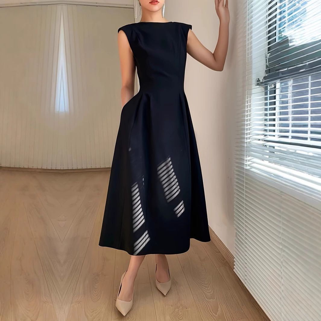 Dress Sleeveless Mid-length Stitching - VAleG