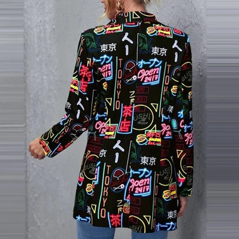 Printed Casual Printed Small Suit Jacket Women's Fashion Clothing - VAleG