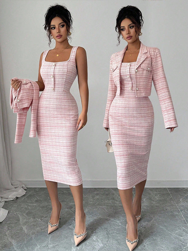 Completo da donna - Manica lunga Giacca corta scozzese
