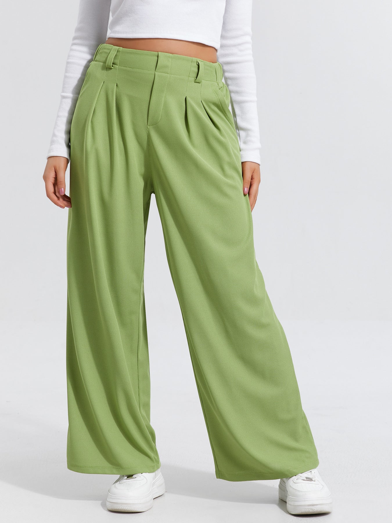 Pantaloni Larghi -  Eleganti Casual A Gamba Larga Da Donna