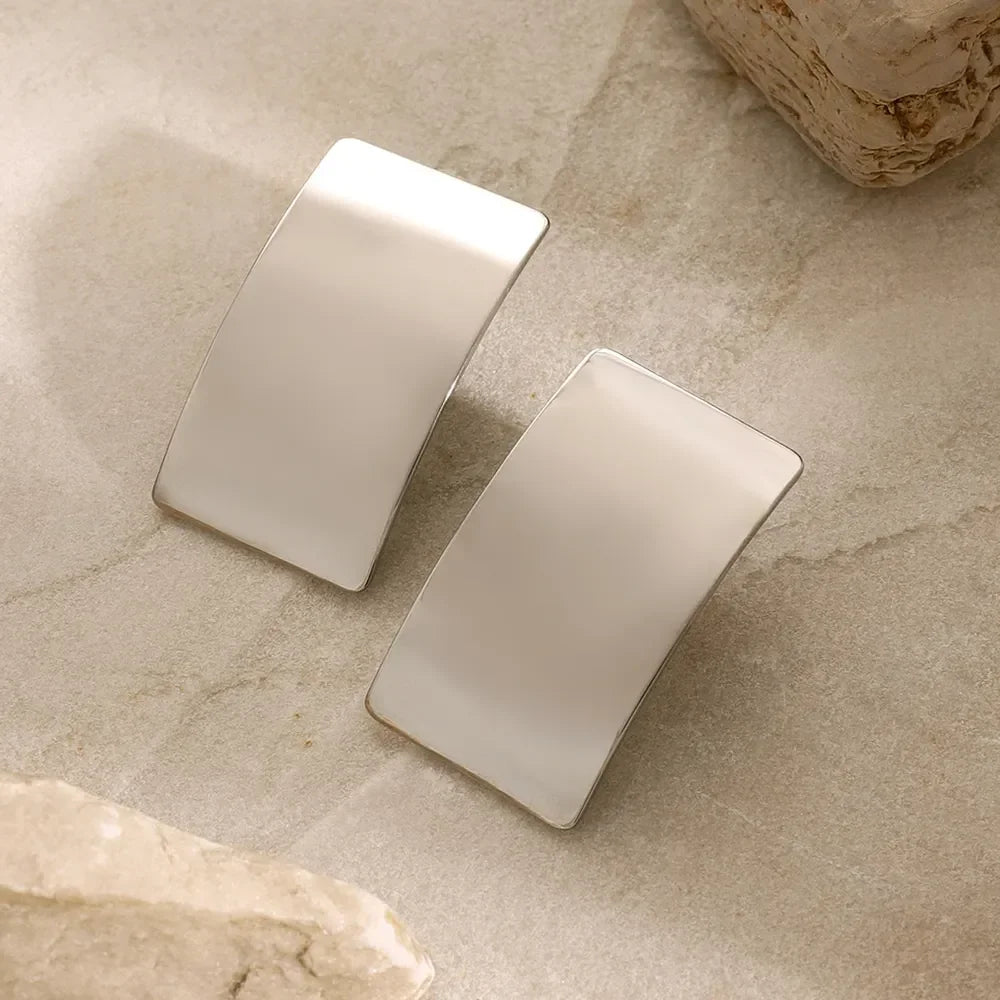 Stainless Steel Rectangle Earring - VAleG