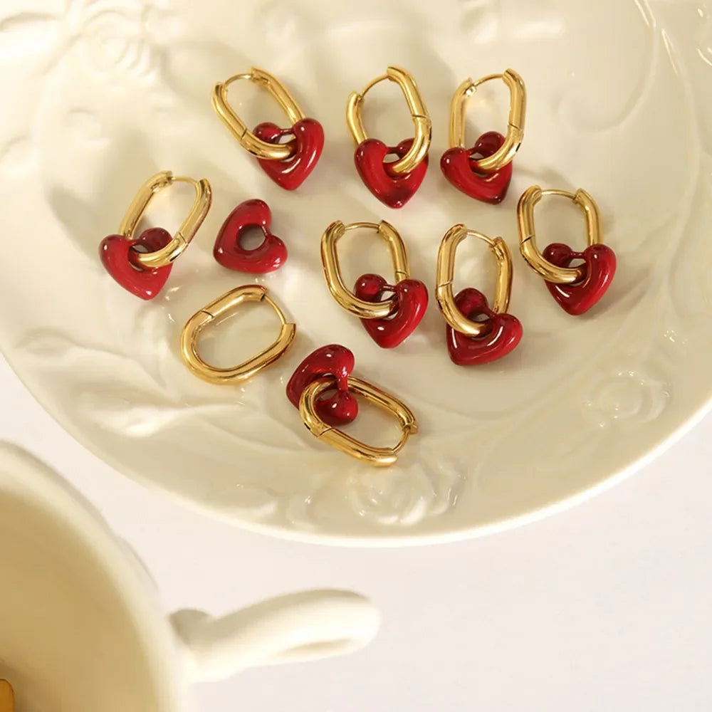 Heart Titanium Steel Earrings - VAleG