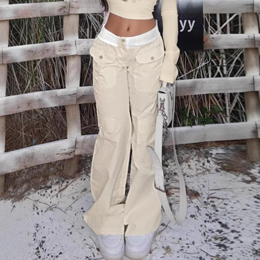 Pantaloni casual a gamba larga