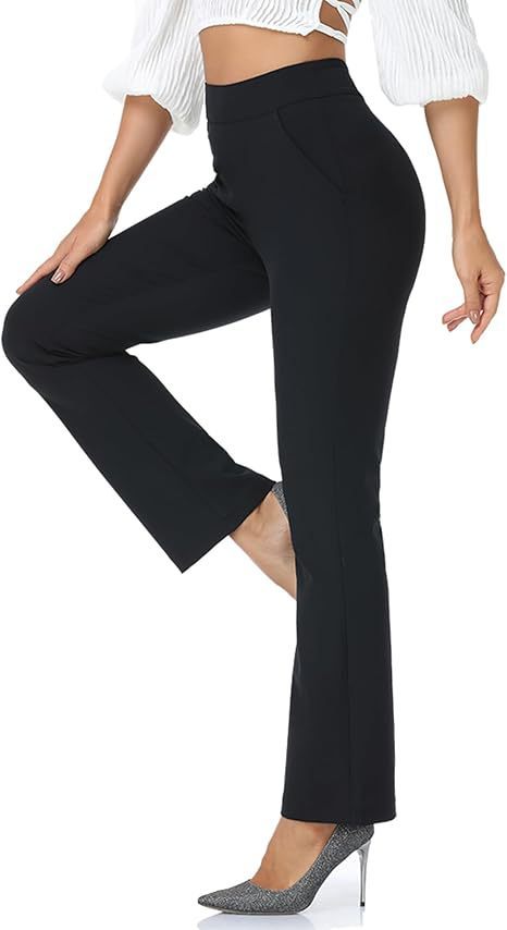 Pantaloni casual in tinta unita a vita alta