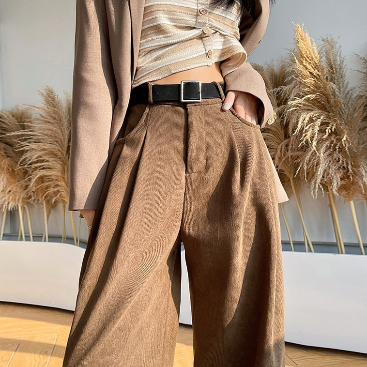 Pantaloni a gamba larga a vita alta  casual