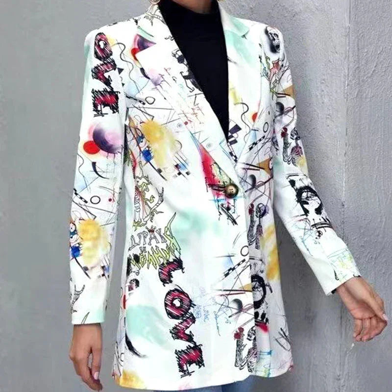 Printed Casual Printed Small Suit Jacket Women's Fashion Clothing - VAleG