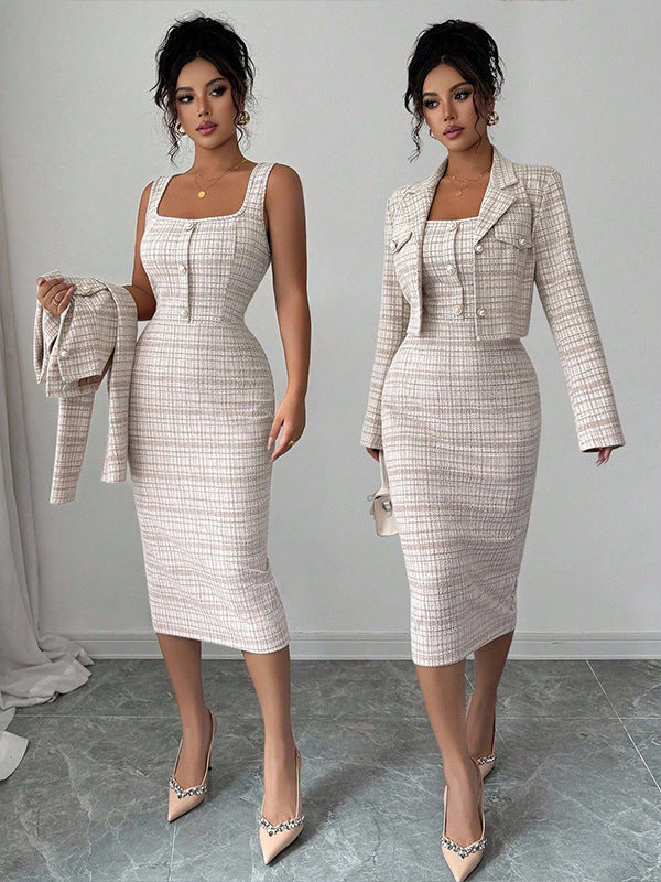 Completo da donna - Manica lunga Giacca corta scozzese