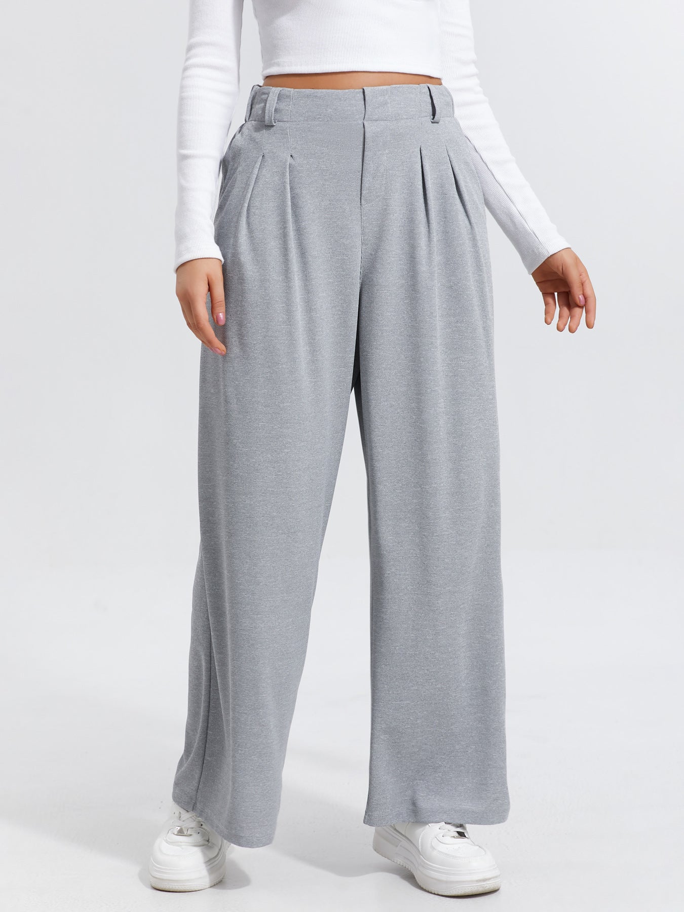 Pantaloni Larghi -  Eleganti Casual A Gamba Larga Da Donna