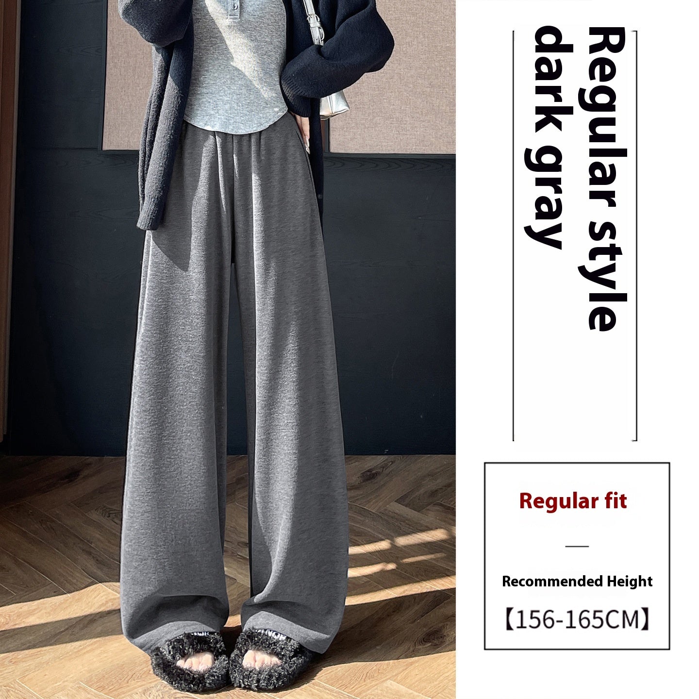 Pantaloni stretti a gamba larga con piccolo effetto drappeggio