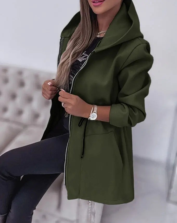 Moda Casual Cappotto con cappuccio Abbigliamento femminile VAleG