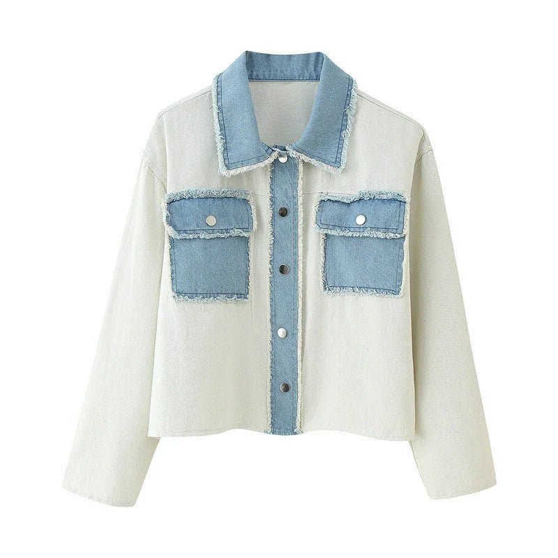 Knitted Stitching Jeans Cardigan Jacket - VAleG