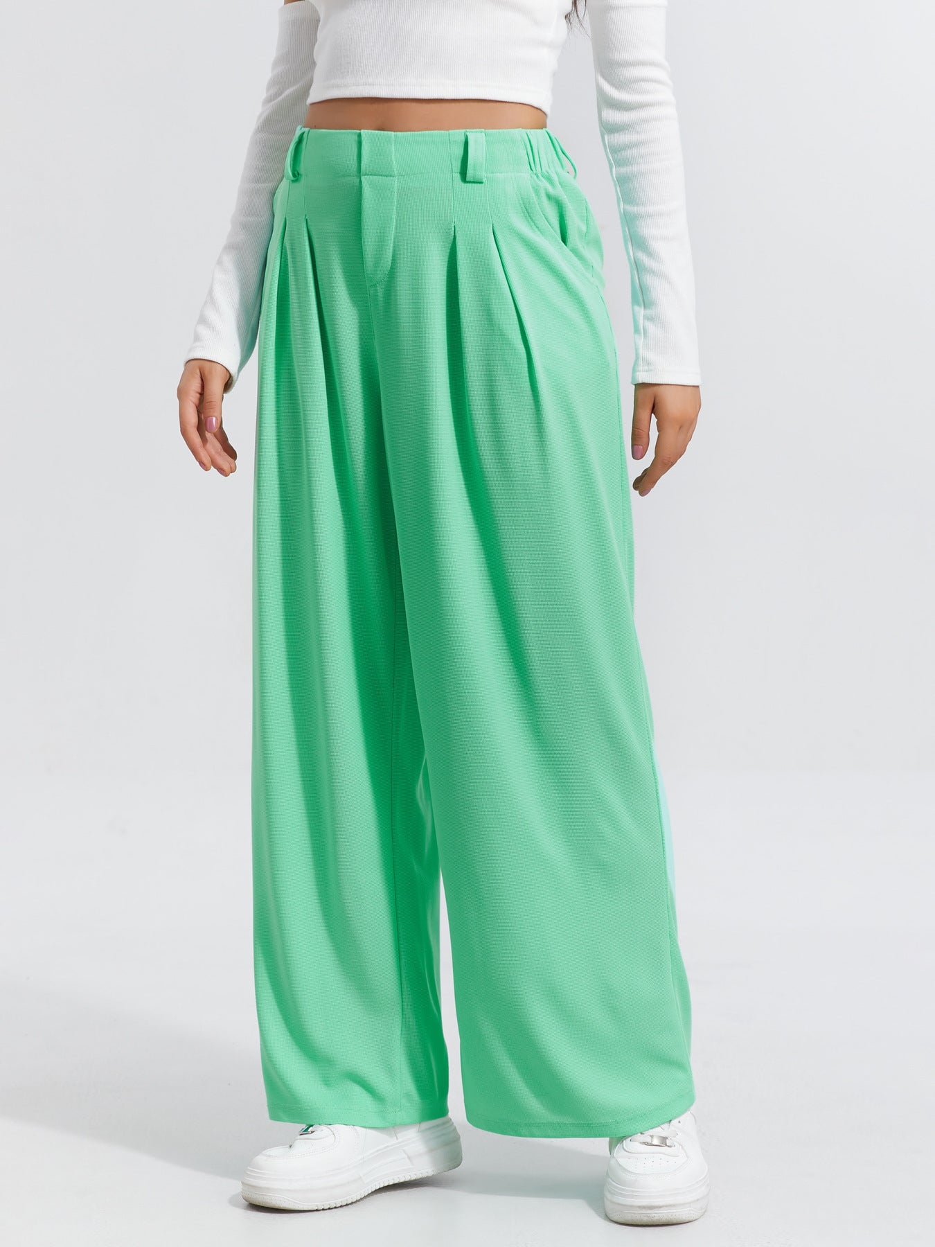 Pantaloni Larghi -  Eleganti Casual A Gamba Larga Da Donna