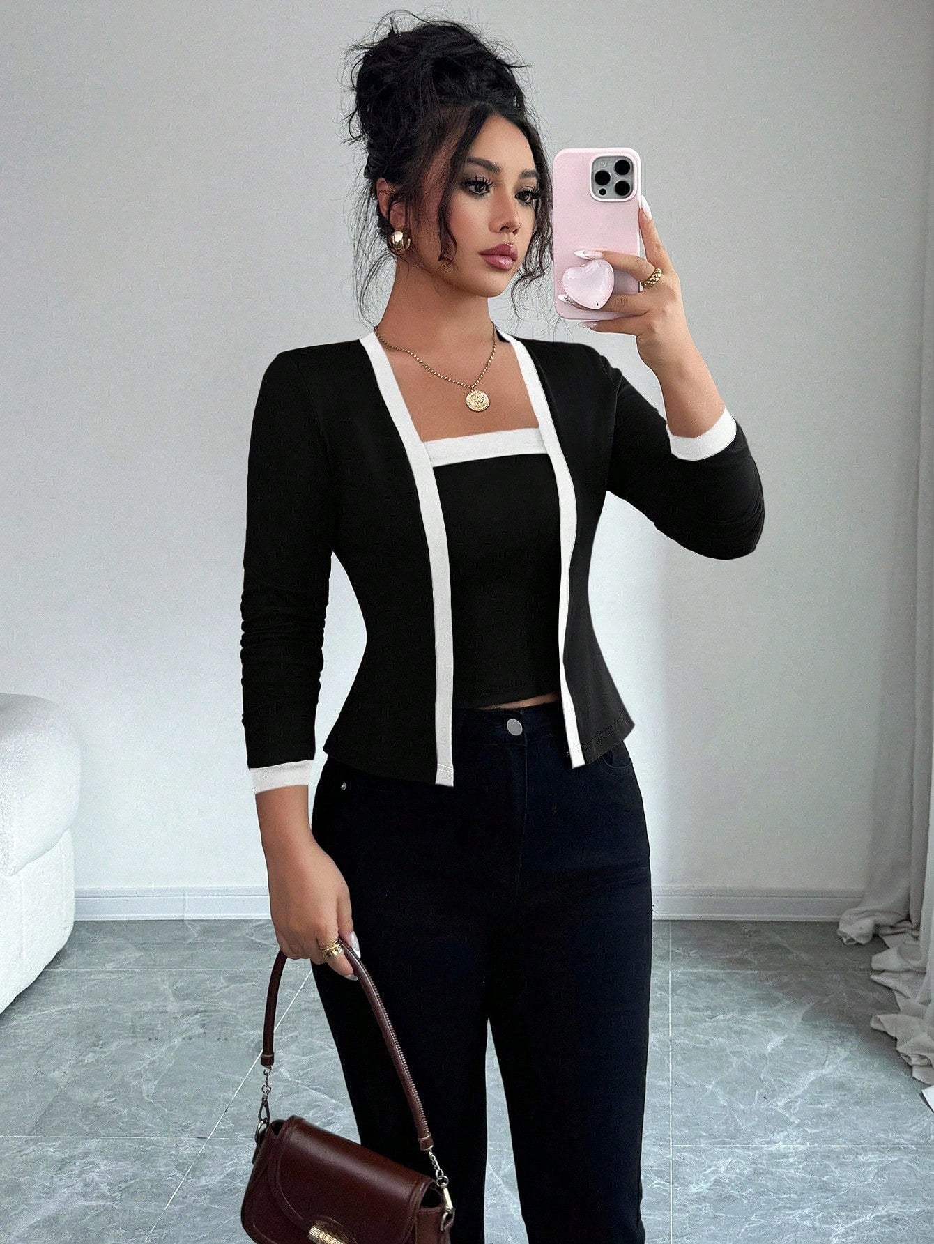 Cardigan, giacca e gilet, set due pezzi