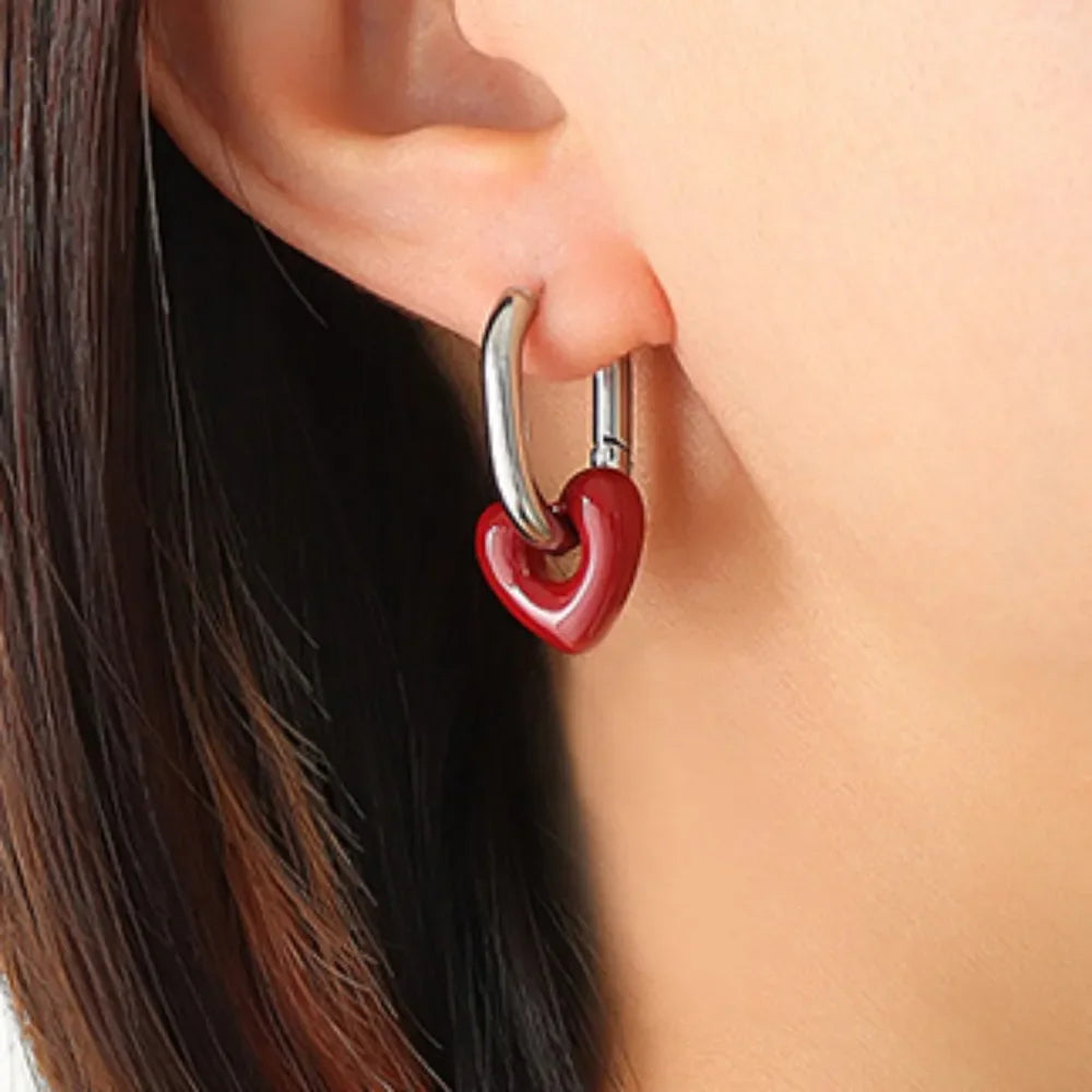 Heart Titanium Steel Earrings - VAleG