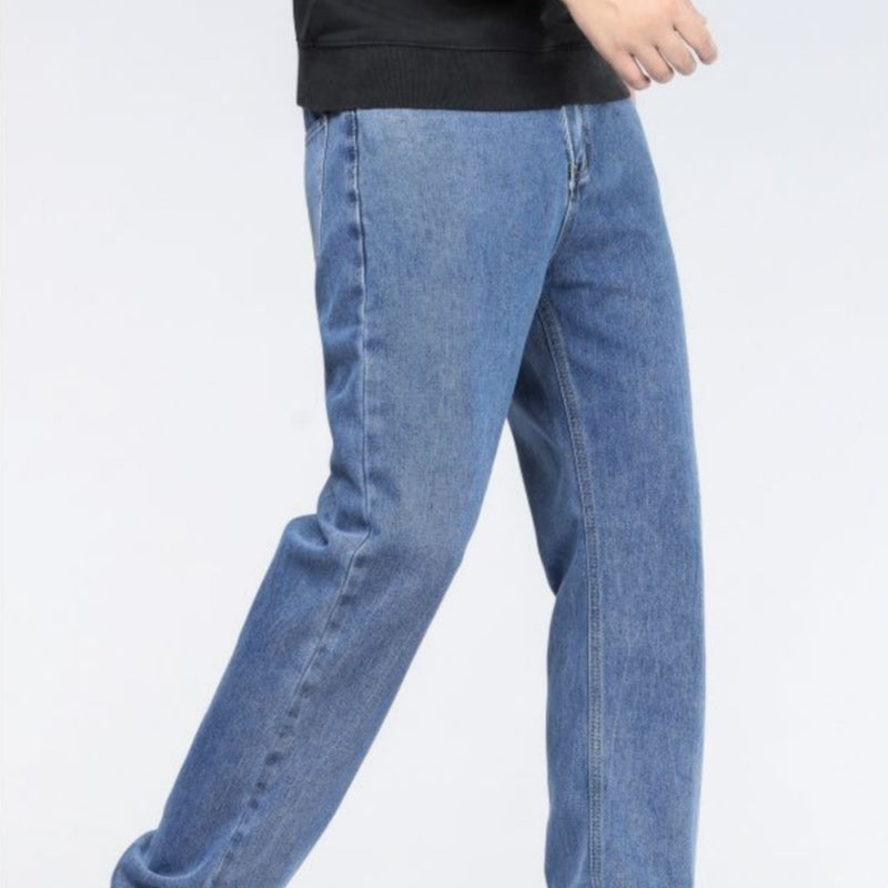 Men's Simple Casual Extra Long Jeans VAleG