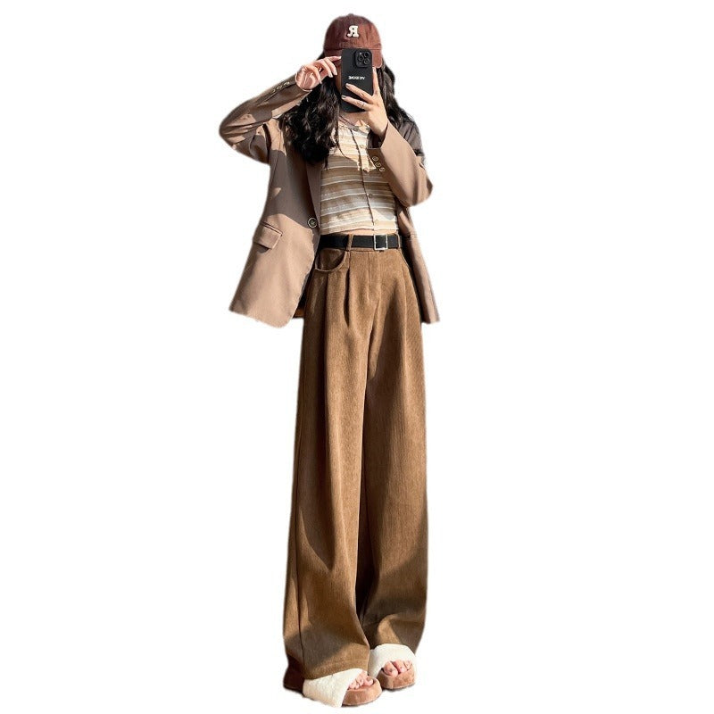 Pantaloni a gamba larga a vita alta  casual