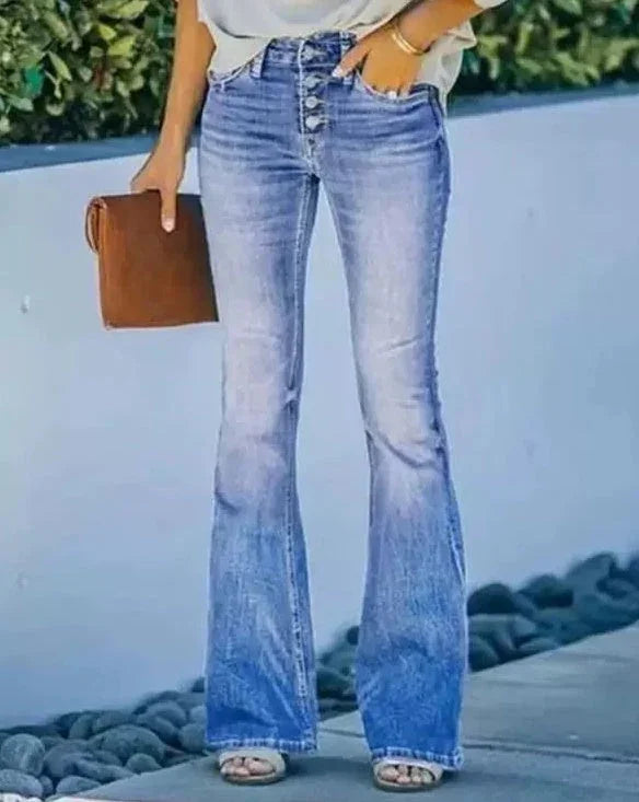 Women's Printed Polyester Jeans - VAleG