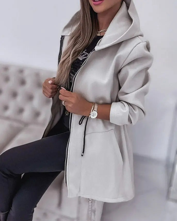 Moda Casual Cappotto con cappuccio Abbigliamento femminile VAleG