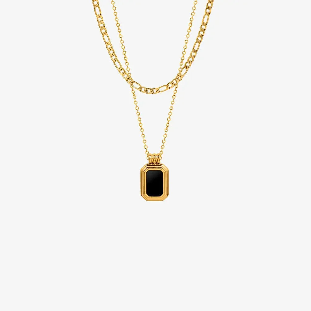 Titanium Steel Gold-Plated Pendant Necklace - VAleG