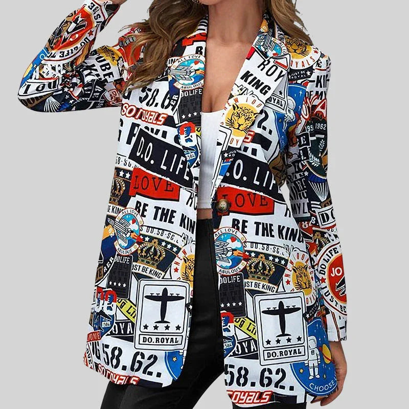 Printed Casual Printed Small Suit Jacket Women's Fashion Clothing - VAleG