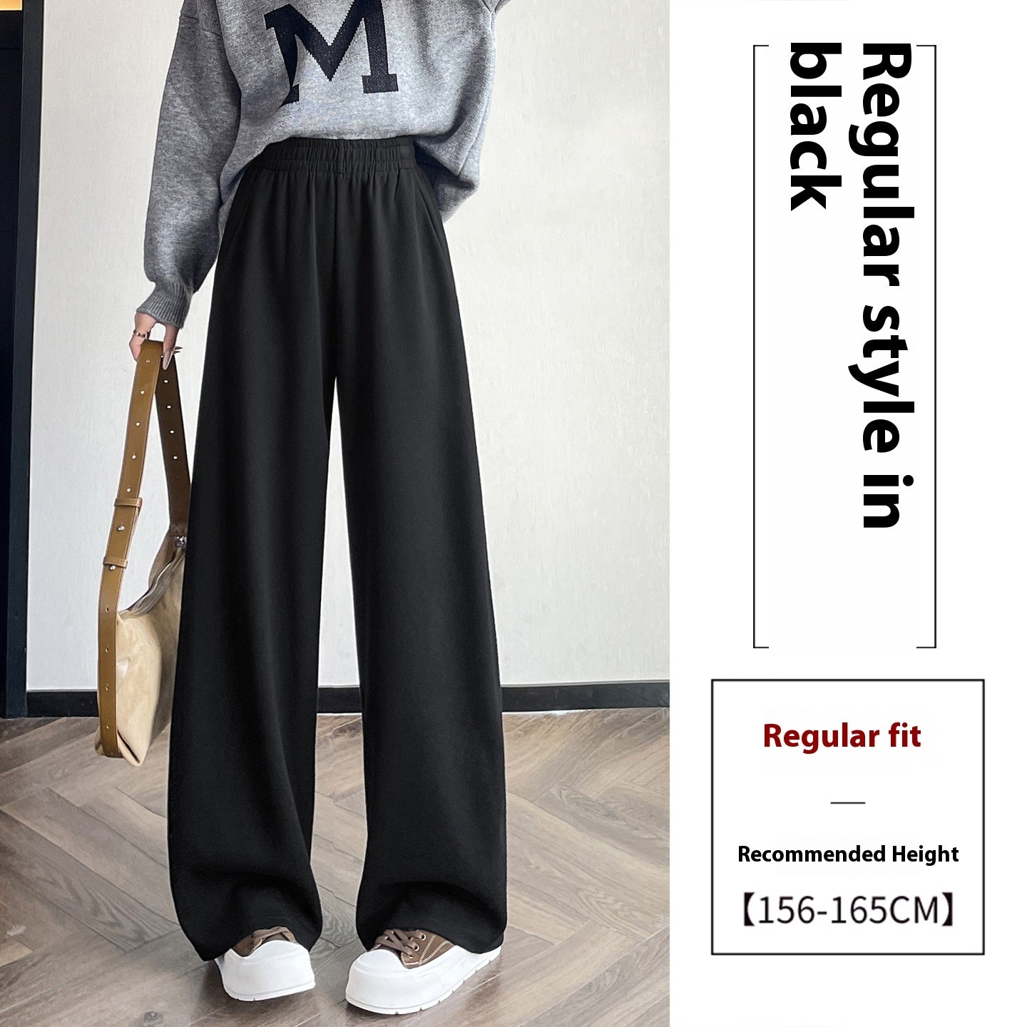 Pantaloni stretti a gamba larga con piccolo effetto drappeggio