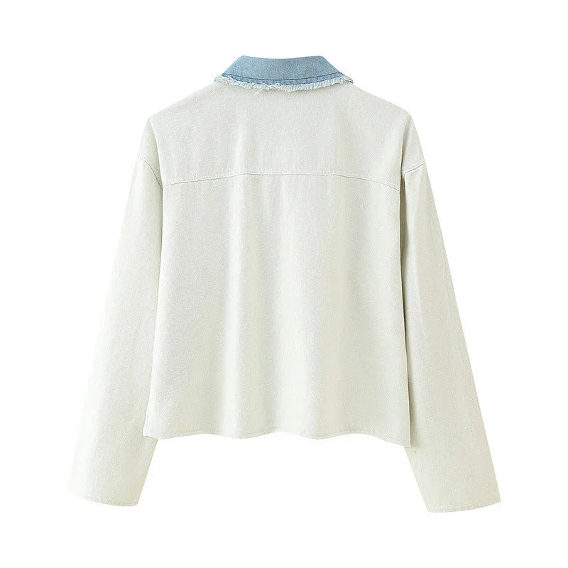 Knitted Stitching Jeans Cardigan Jacket - VAleG