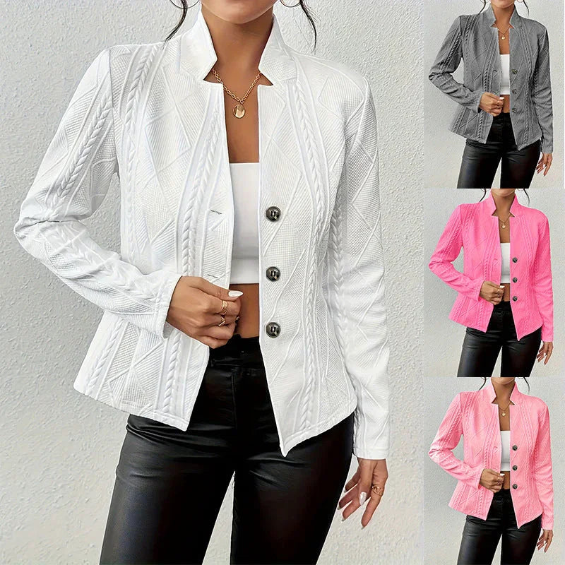 Button Pattern Small Suit Jacket - VAleG