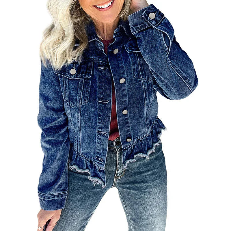 Solid Color Single Row Multi-buckle Jacket - VAleG