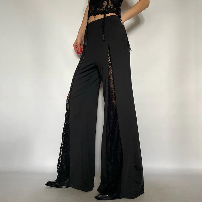 Lace Personality Loose Sexy Low Waist Trousers - VAleG