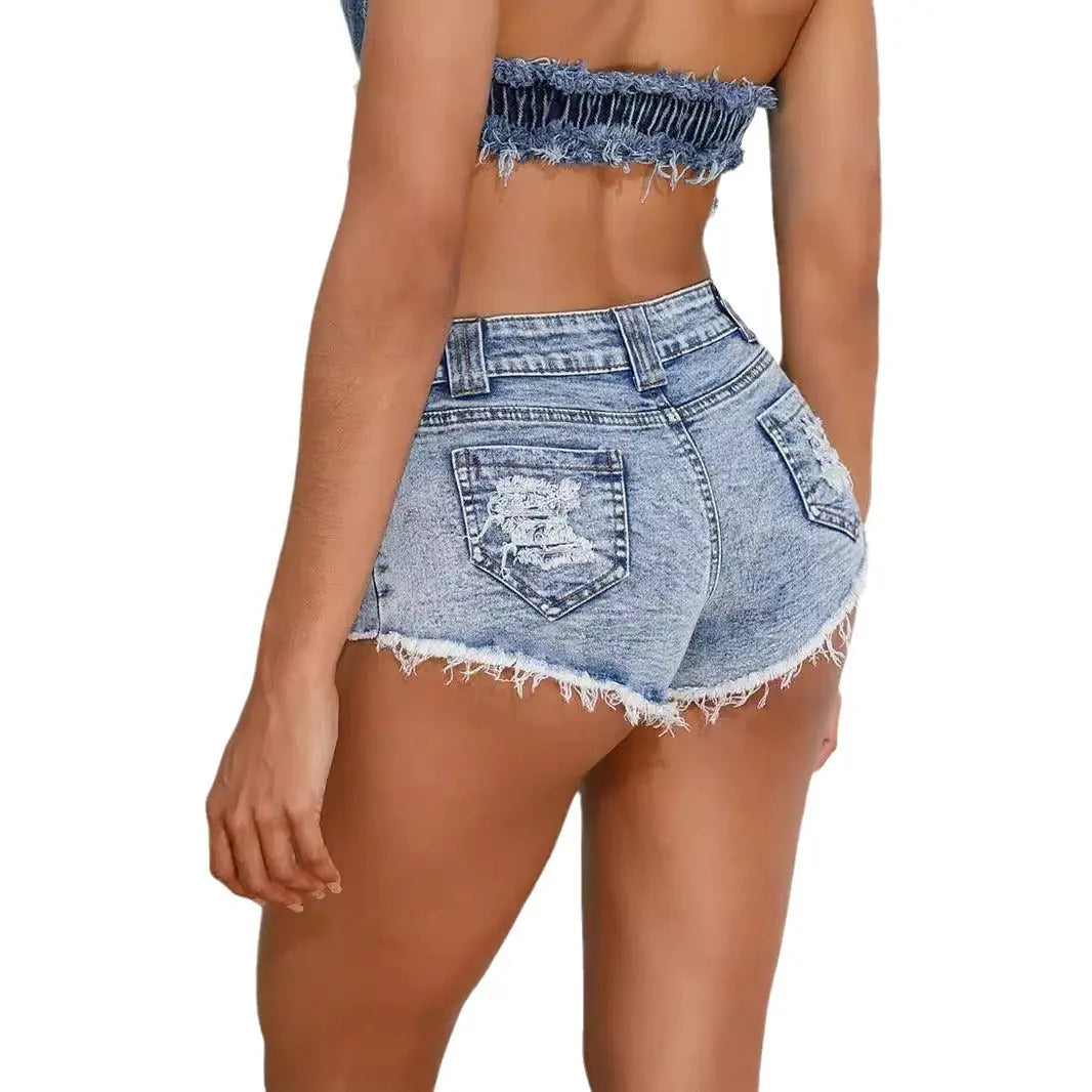 Pantaloncini di jeans ultra corti casual e versatili VAleG