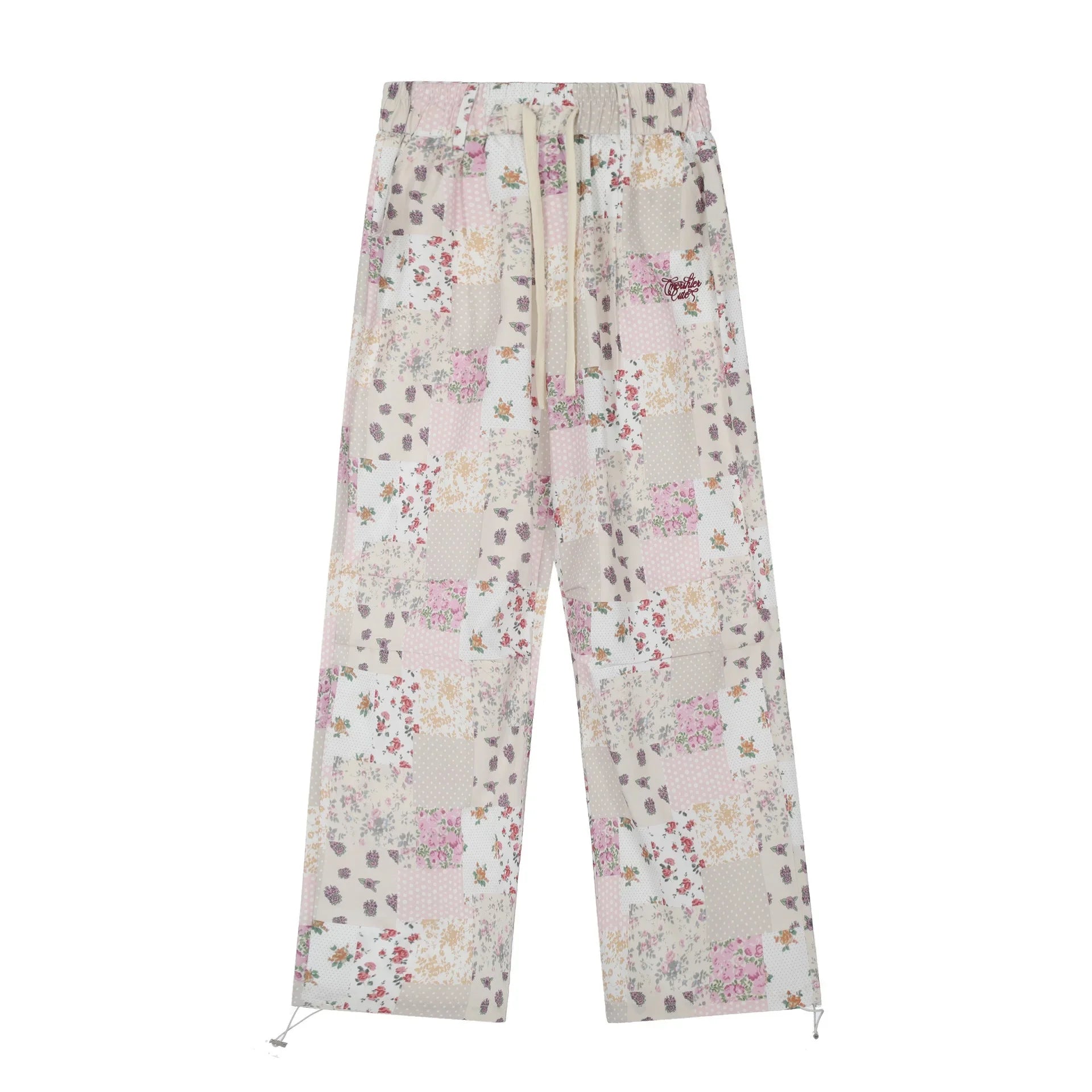 American Retro Hot Girl Floral Plaid Casual Trousers - VAleG