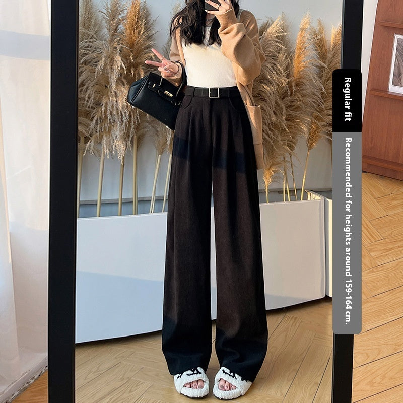 Pantaloni a gamba larga a vita alta  casual