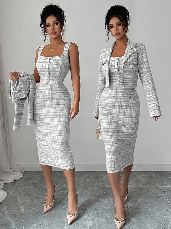 Completo da donna - Manica lunga Giacca corta scozzese