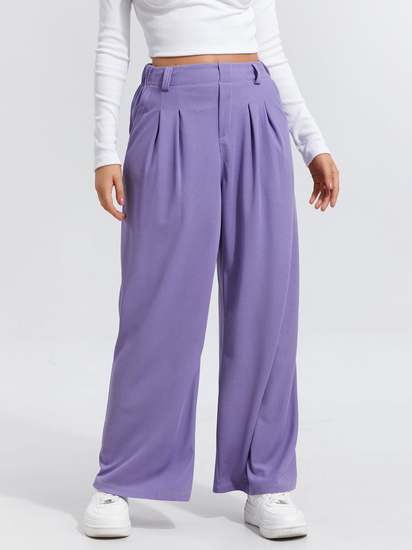 Pantaloni Larghi -  Eleganti Casual A Gamba Larga Da Donna