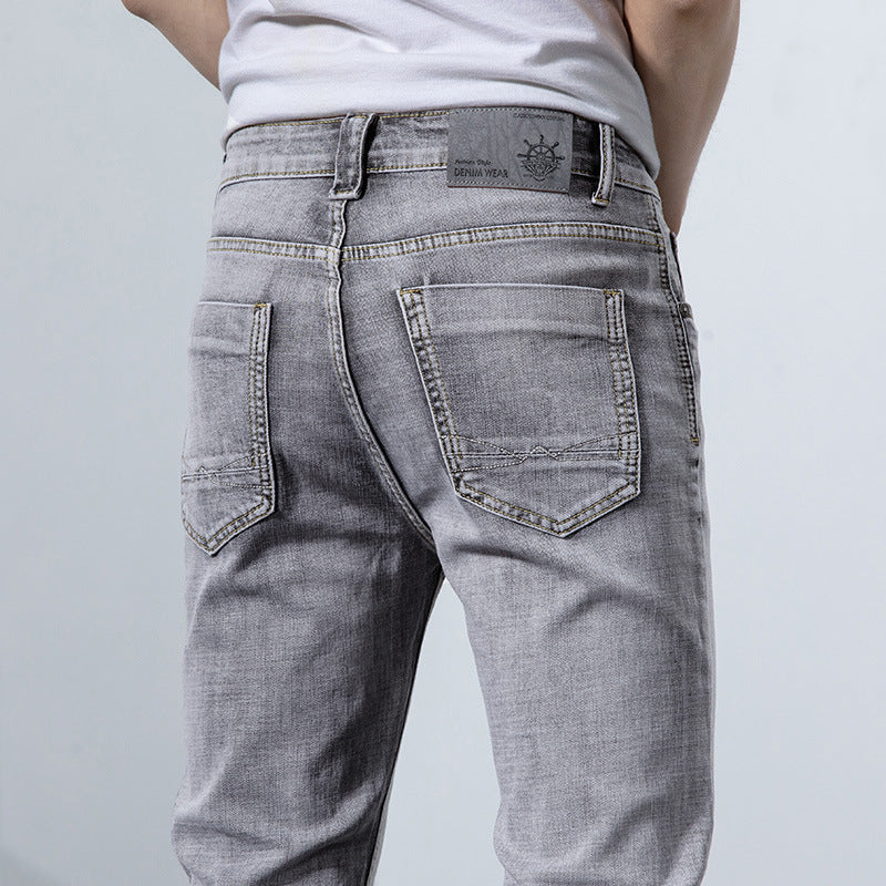 Straight Elastic Trend Versatile Retro Nostalgic Jeans For Men VAleG