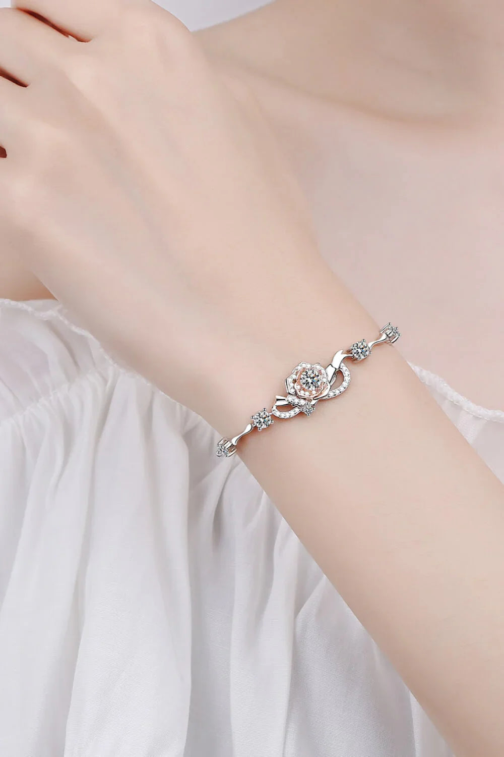 925 Sterling Silver Moissanite Bracelet - VAleG