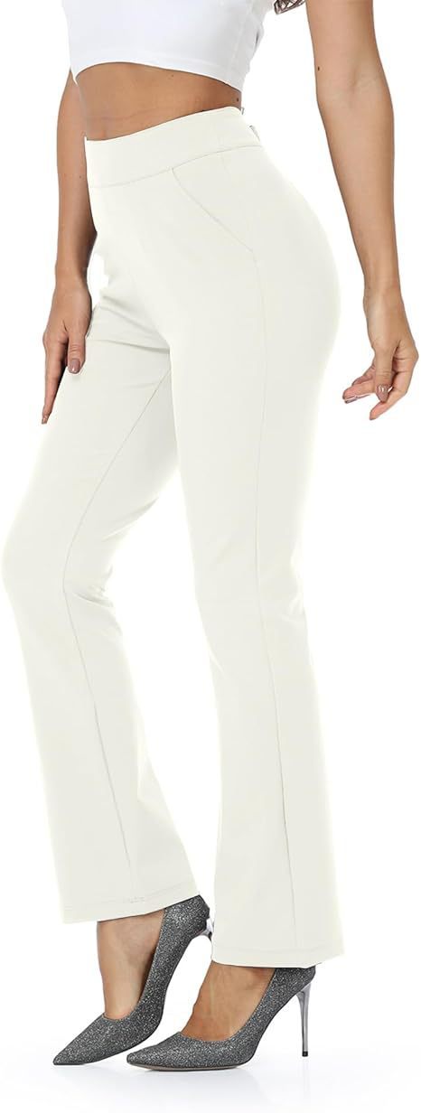 Pantaloni casual in tinta unita a vita alta