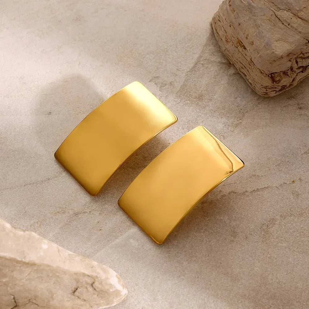 Stainless Steel Rectangle Earring - VAleG