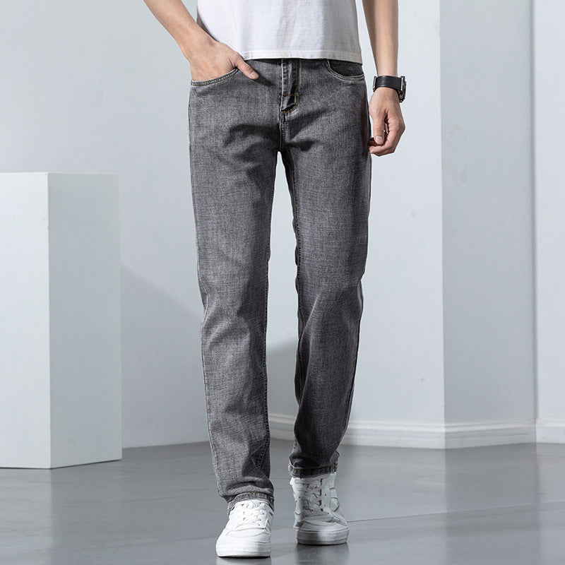Straight Elastic Trend Versatile Retro Nostalgic Jeans For Men VAleG