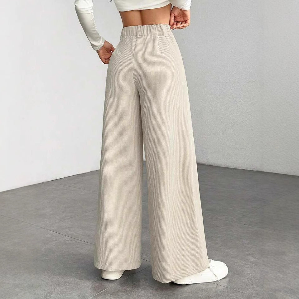 Pantaloni a vita alta sciolto cadente
