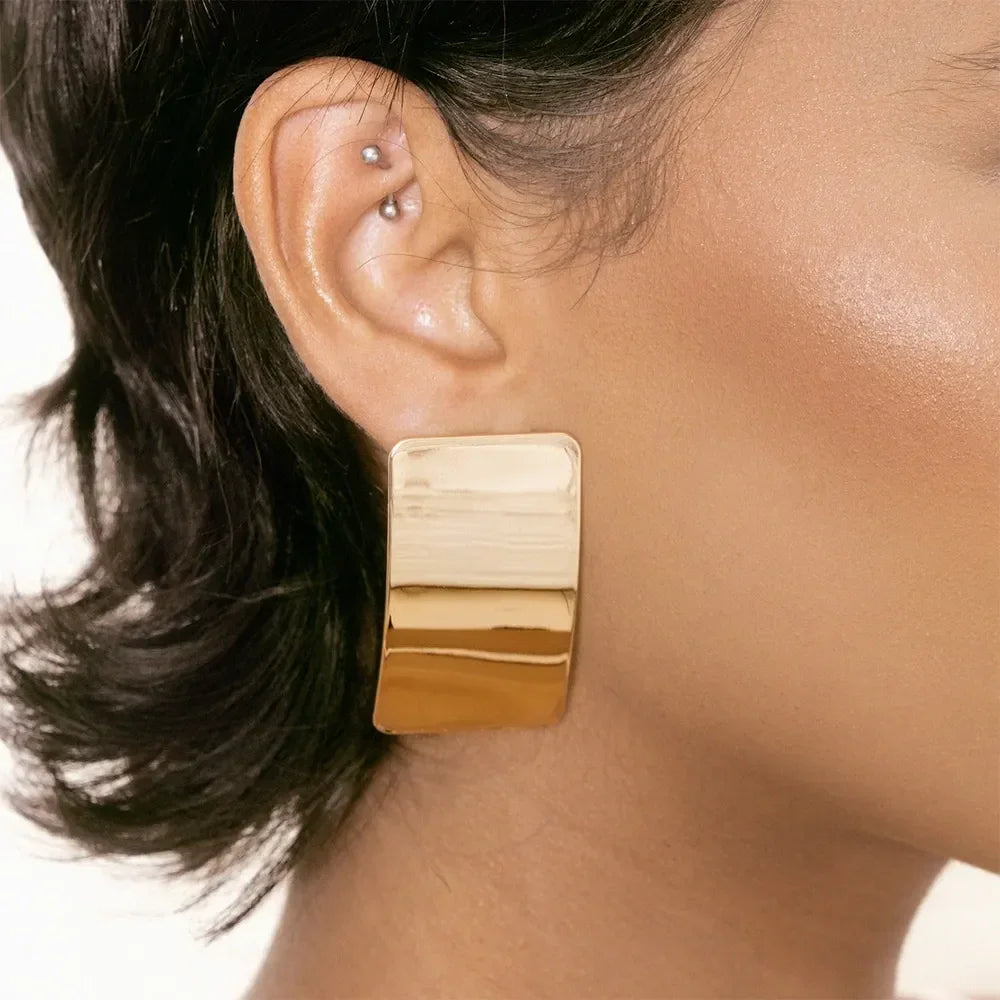 Stainless Steel Rectangle Earring - VAleG