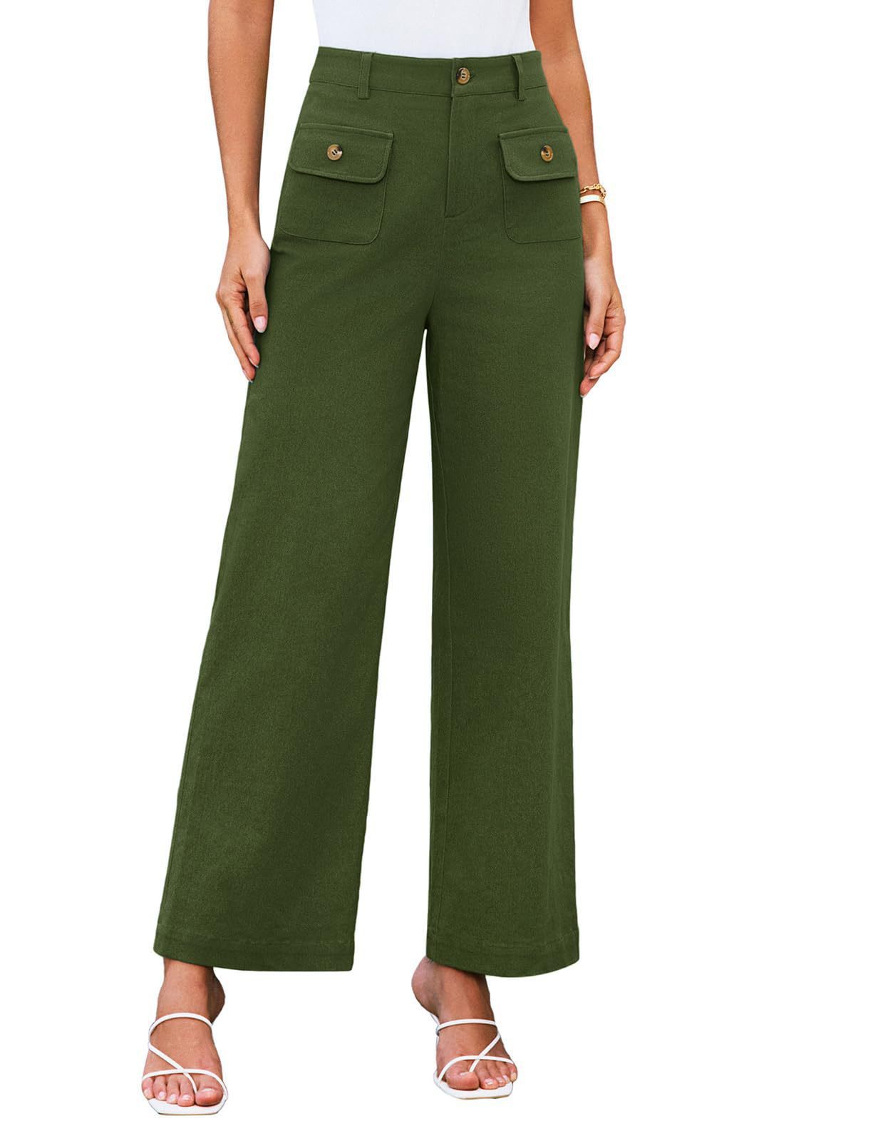 Pantaloni larghi a vita alta  casual elasticizzati