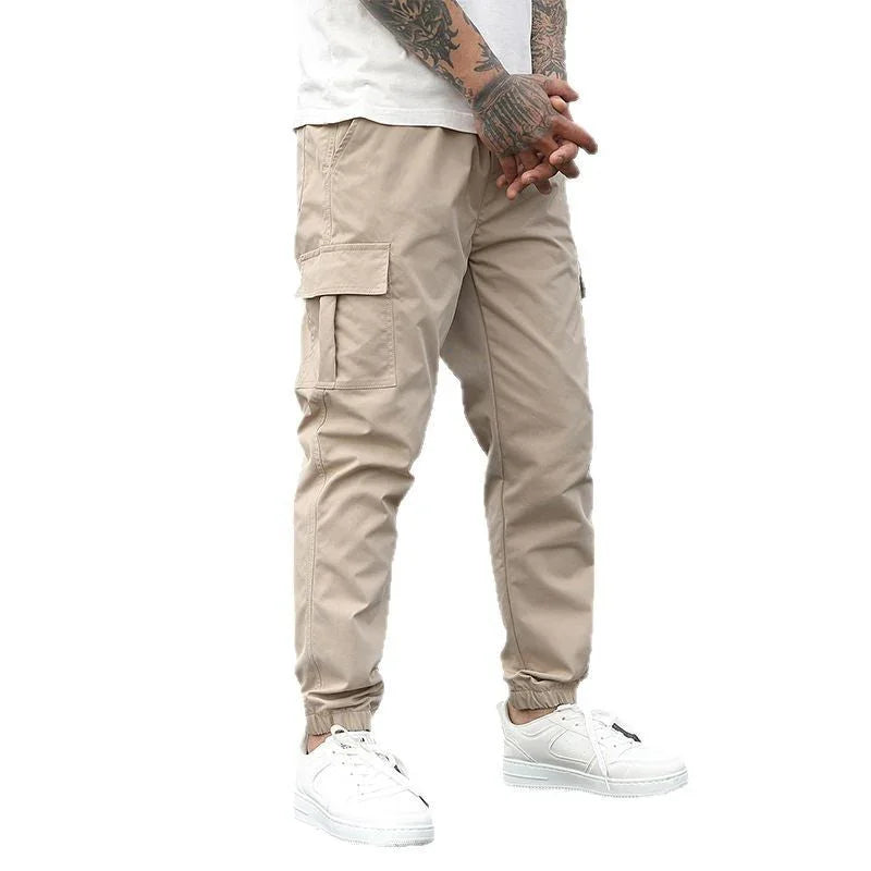 Men's Overalls Loose Casual Cropped Pants - VAleG