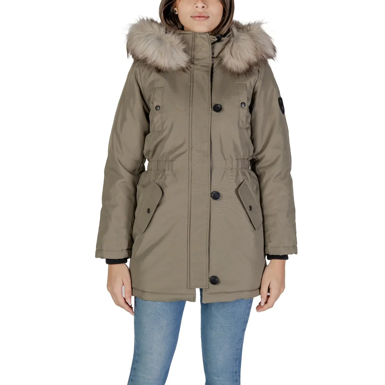 Only - Only Giubbotto Donna  -cappuccio  e tasche anteriori-
