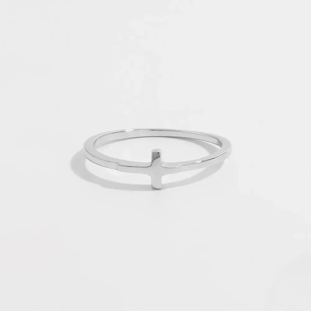 925 Sterling Silver Cross Ring - VAleG